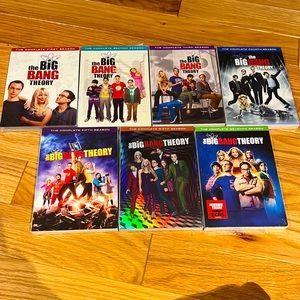 The Big Bang Theory Seasons 1-7 DVDs NWT (all with plastic wrap)